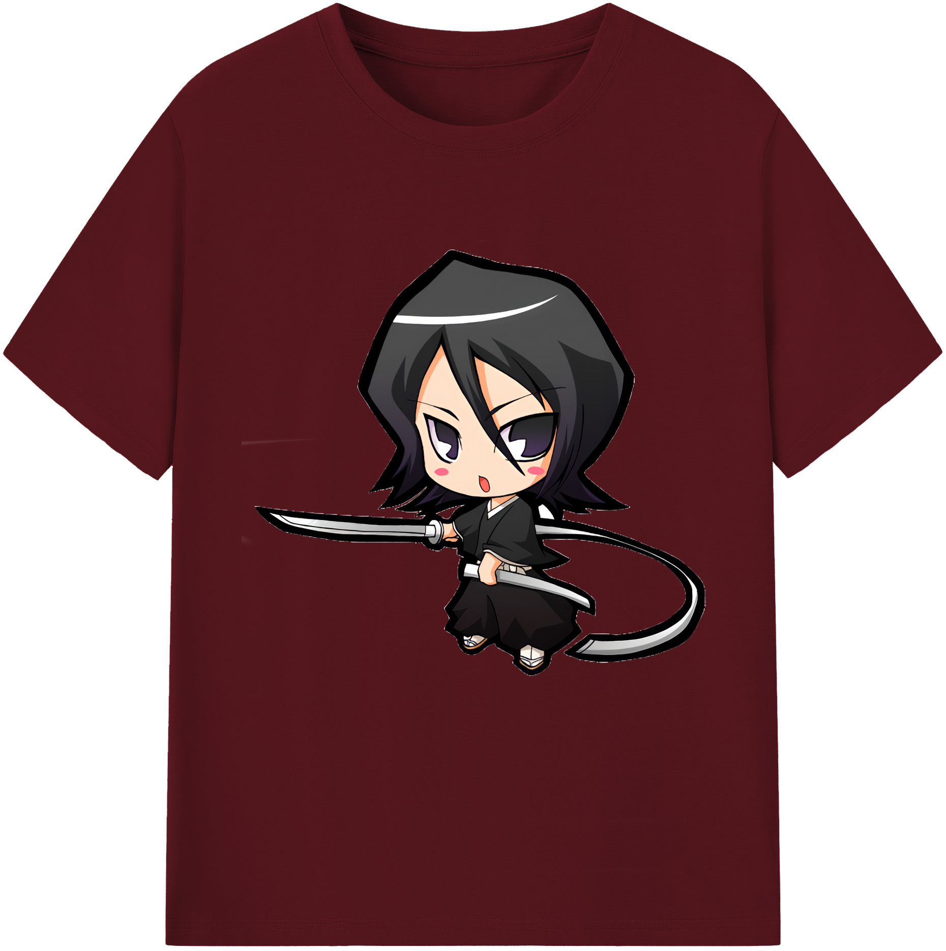 （画像用） ブリーチ 朽木ルキア BLEACH Kuchiki Rukia 綿100％半袖Tシャツ（フロントプリント）